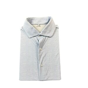 State & Liberty Light Blue Performance S/S Men's Button Front Size Medium M